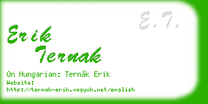 erik ternak business card